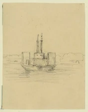 8" x 10" Photo River Boat on Potomac River, Sidewheel Steamboat