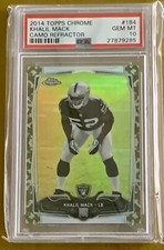 Khalil Mack 2014 Topps Chrome Camo Refractor ROOKIE RC /499 PSA 10 GEM MINT