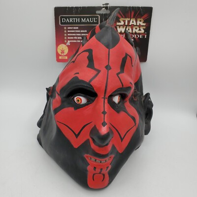 Star Wars Vintage Darth Maul Rubber Mask Rubies Costumes #2509 Adult Size - NEW