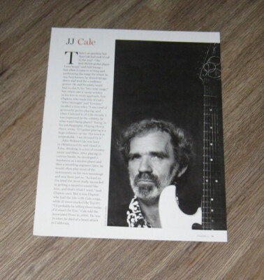 FAREWELL 2013 JJ Cale original ONE page PHOTO + article