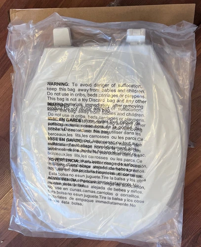 PROFLO PFTSE1000WH Round Front Toilet Seat & Lid in White Bathroom Fixture Open - Picture 1 of 3