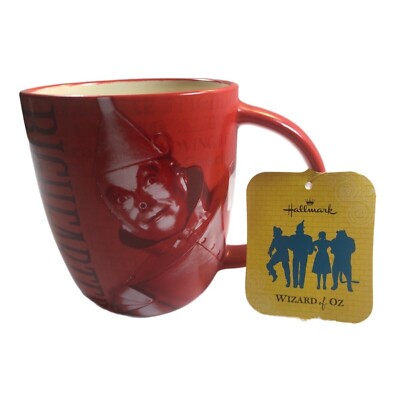 Hallmark Wizard of Oz Bighearted Tin Man Red Coffee Mug WOZ 16 oz With Tag