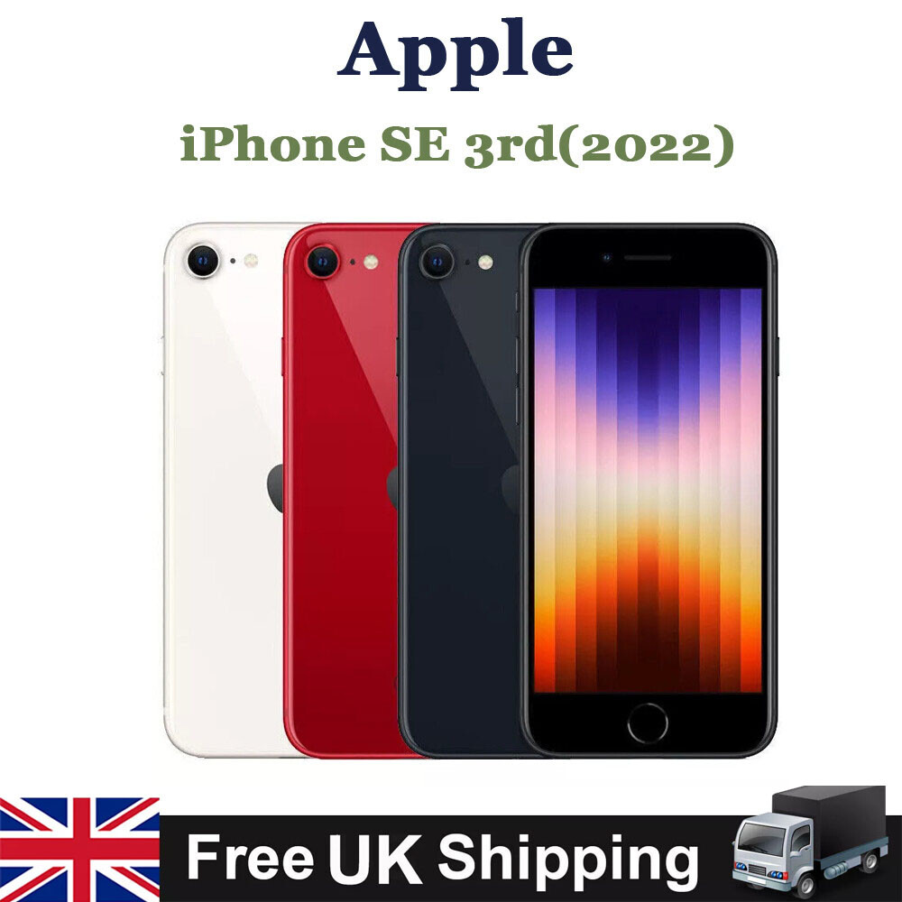 NEW Sealed Apple iPhone SE 3rd Gen (2022) 5G 64G/128GB/256GB Unlocked Smartphone