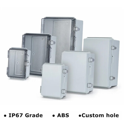 Electrical Junction Box IP67 Plastic Enclosure Project Box with Mounting Plate
