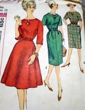 LOVELY VTG 1960s DRESS Sewing Pattern 12/32