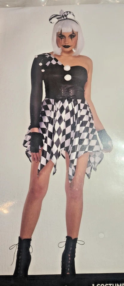 Disfraz de Bufón Travieso Halloween Adulto Talla X-Grande 14-16 Foto 2 de 4