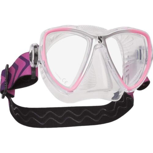 Open Box ScubaPro Synergy Mini Mask - Clear/Pink/Silver