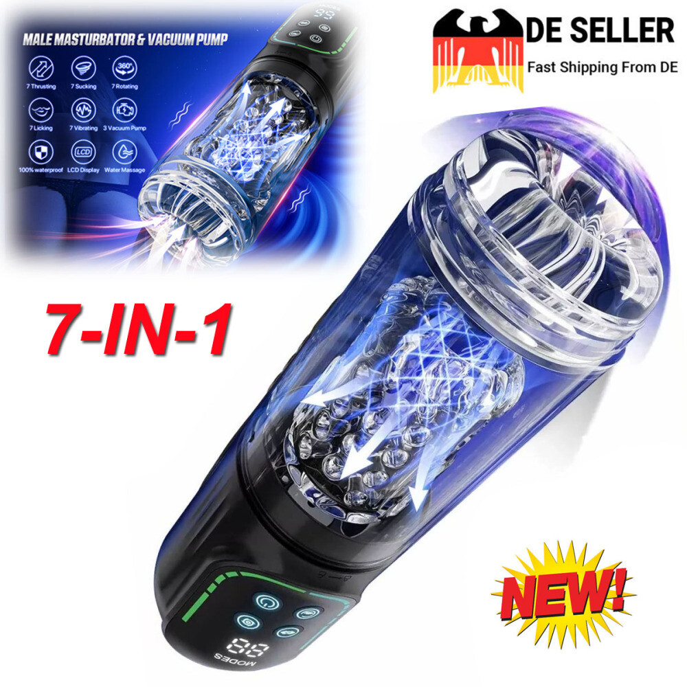 Masturbieren für Männer,7-in-1 Elektrisch Masturbator Elektrische Cup-Masturbato