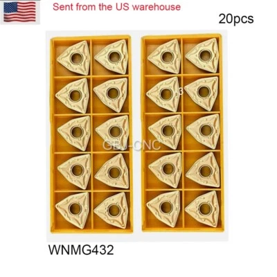 ORIGINAL BRAND 20pcs WNMG080408-MA WNMG432 Carbide Inserts for CNC Lathe tool handle MWLNR 08