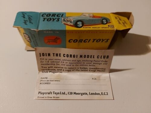 Corgi Toys n. 300 Austin Healey auto sportiva confezione originale - Foto 2 di 15
