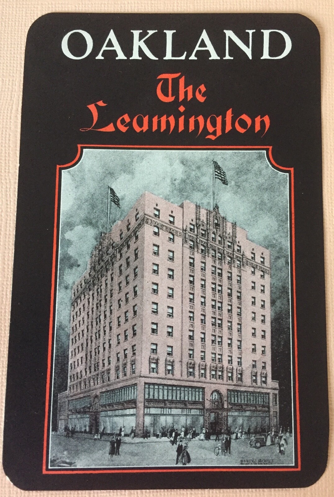 Luggage Tag for The Leamington Hotel in Oakland USA  -image