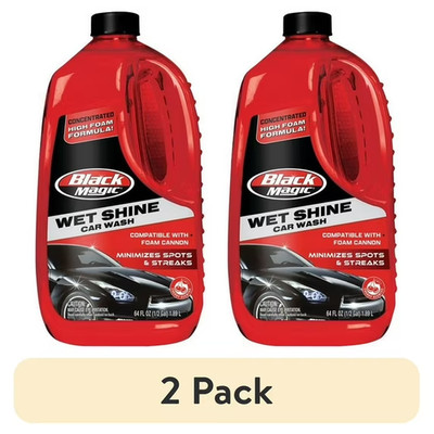 (2 pack) Black Magic 120065 Wet Shine Car Wash 64oz 1/2 Gallon Bottle