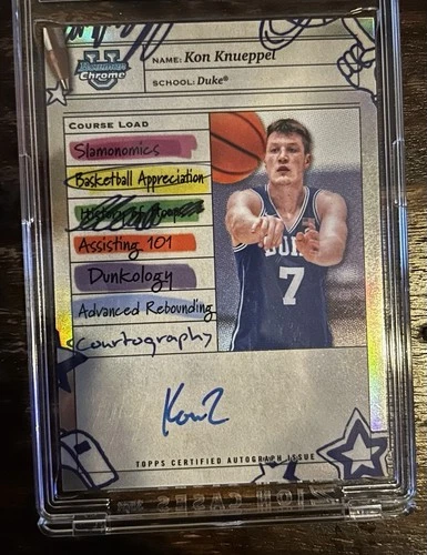 Kon Knueppel 2024-25 Bowman U Chrome Course Load Auto encased not graded Hornets