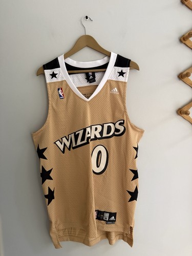 Vintage ‘07 Gilbert Arenas Washington Wizards Adidas Swingman Gold Jersey Sz M