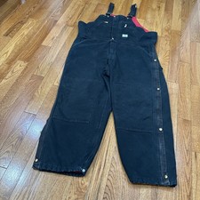 Carhartt Quilted Lined Insulated Bib Overalls Mens 44x30 VERY GOOD CONDITION