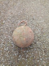 Antique Cannon Ball With Hook