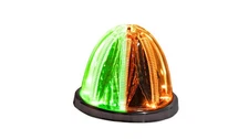 Dual Revolution Watermelon Amber to Green LED for Peterbilt Kenworth Volvo