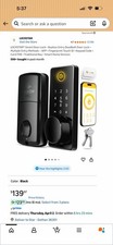 LockStar Smart Door Lock Keyless Deadbolt Black Fingerprint Keypad S1108BL-F