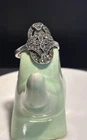 Vintage Judith Jack Sterling Silver Marcasite Ring Size 11