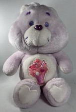 Vintage Care Bears Share Bear Plush 13" Purple Milkshake Ice Cream 1985 Kenner