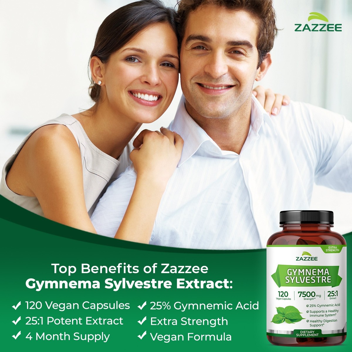 Zazzee Gymnema Sylvestre 25:1 Extract, 7500 mg Strength, 25% Gymnemic Acid  | eBay