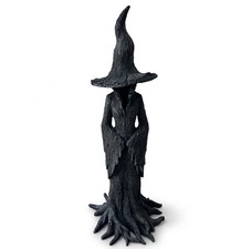 Dark Gothic Halloween Witch Statue Resin Figurine Retro Horror Decor