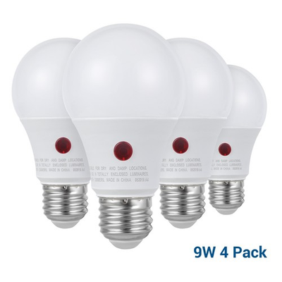 #ad DEWENWILS Dusk to Dawn Light Bulb 4 Pack A19 Outdoor Sensor Auto On Off LED $13.99