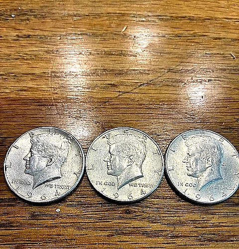Kennedy Half Dollar 1964 50C US Coin Lot Of 3 Circulated