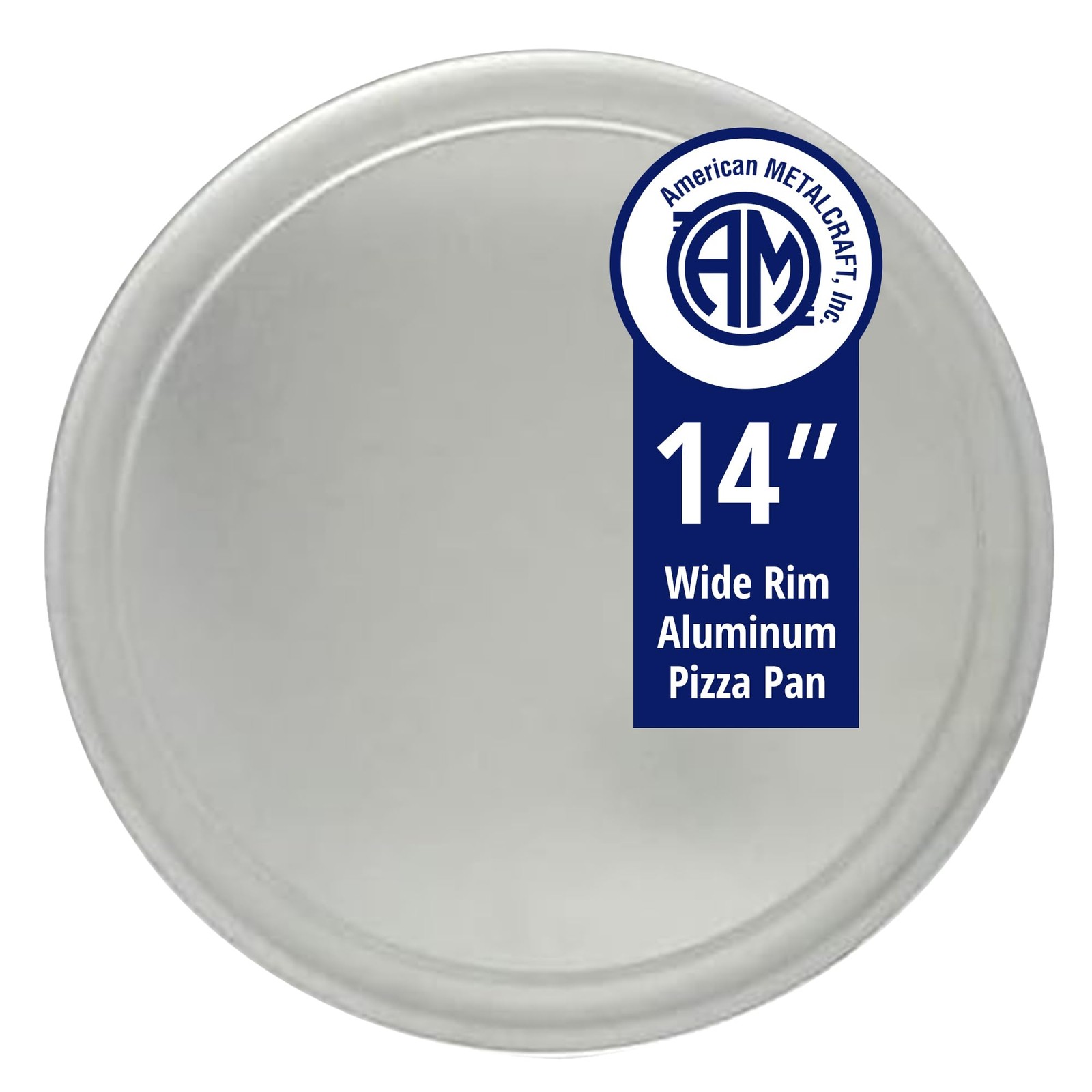 American Metalcraft, inc. TP14 Wide-Rim Pan 14 inches, Silver