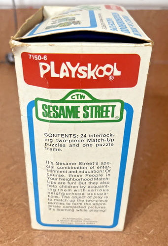 VTG 1977 Playskool SESAME STREET People in your Neighborhood Match Ups Puzzle - 第 4/10 張圖片