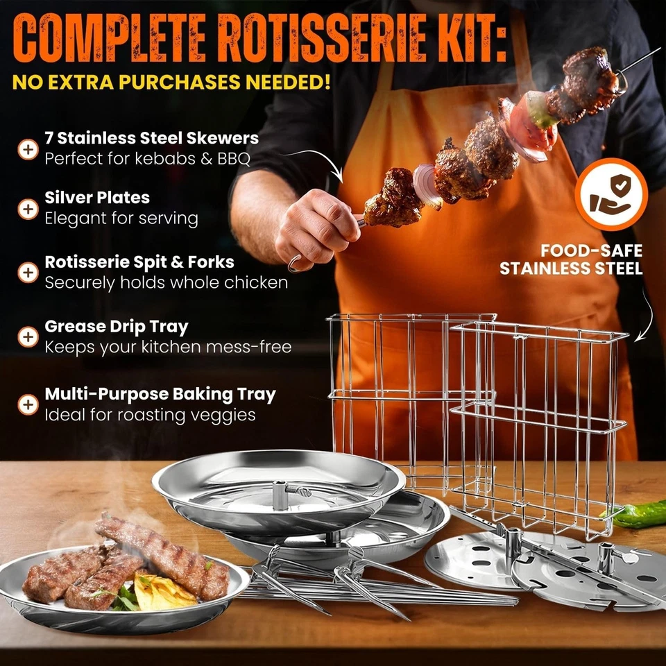 Parrilla para horno asador vertical - Máquina Shawarma de encimera Kebab eléctrico C... Foto 3 de 4