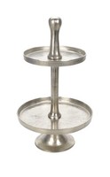 Etagere Groß Metall Silber HöHe 67 Cm Servierplatte ServierstäNder DekostäNder