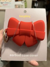 New Heyday Red Bow Earbud Case Cover Fits Apple AirPods Gen 3 Holiday Novelty