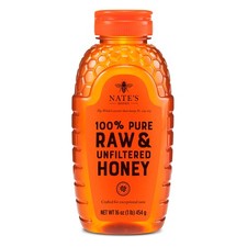 Nate's 100 Pure, Raw  Unfiltered Honey - 16 Ounce Pack of 1 , Orange