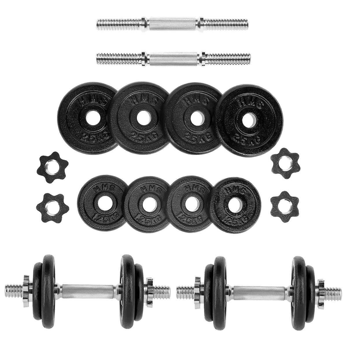 5907695585278 ST20 ЧЕРНЫЙ 2 ШТАНГЕЛЬКИ весом 10 кг в ВАЛИЗЦЕ HMS HMS 18690₽