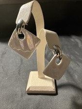 Vintage Door Knocker Interchangeable Ceramic Square Pierced Earrings