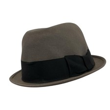 Vintage 50s CERVO CAVANAGH EDGE 7 1/8 Wool Felt Fedora Hat Classic Unisex GRAY
