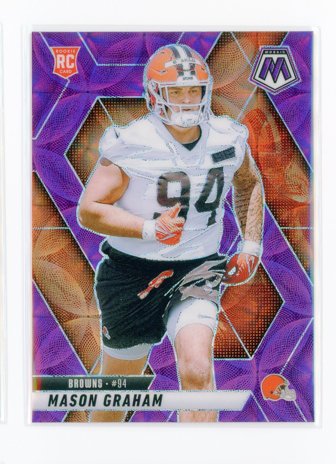 2025 Panini Mosaic Football - Purple Scope Rookie #311 Mason Graham (RC) Browns