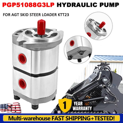 #ad PGP51088G3LP Two Section Hydraulic Gear Pump For AGT Skid Steer Loader KTT23 New $254.05