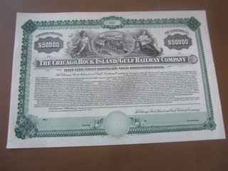 1904 The CHICAGO ROCK ISLAND and GULF RAILWAY COMPANY Bond Certificate