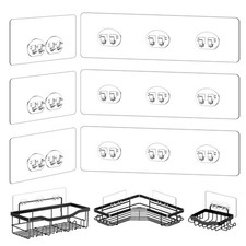Shower Caddy Adhesive Replacement Stickers - 6 Pack No Drilling Shower Caddy ...