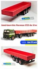 # 1/43 3 AXLE 10m Semi Trailer WITH RED BOX BATTAX Suitable x IXO Engines