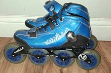 Vanilla Inline Speed Skates 7000 Series Blue Carbon Men's Size 11  Straps Broken
