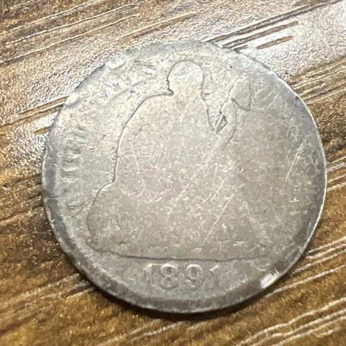 1891 P SEATED LIBERTY DIME GOOD FILLER ACTUAL COIN. Voted Best Customer Service