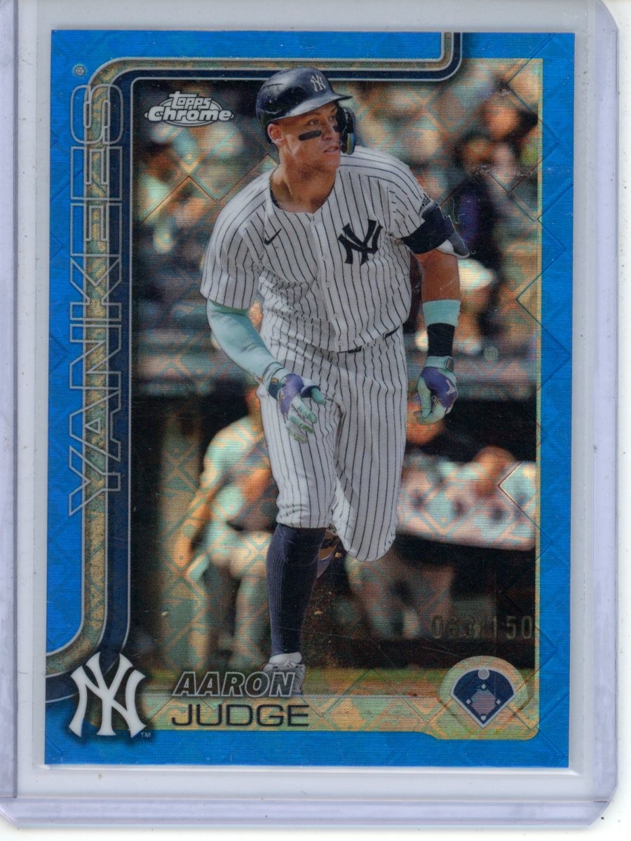 2025 TOPPS CHROME LOGOFRACTOR Aaron Judge /150 Blue #99