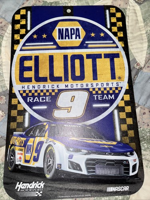 #ad Chase Elliott 2022 Wincraft #9 NAPA HMS 11x17 Plastic Sign. $5.00