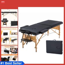 Portable Massage Table 24 Inch Wide Foldable Spa Bed Adjustable Height 450lbs