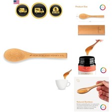 Cuchara de bambú miel de Manuka 4,7" 12 cm