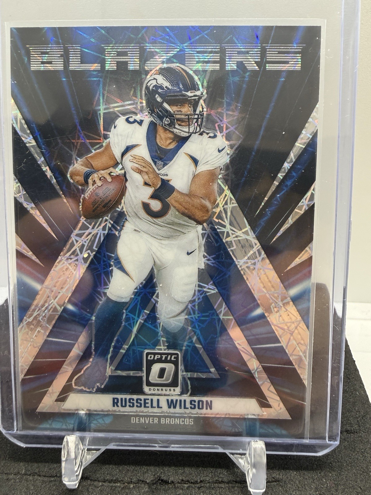 2023 Panini Optic Russell Wilson Blazers Case hit SSP
