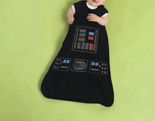 STAR WARS Darth Vader Wearable Zipper BABY BLANKET Lambs Ivy Medium 6-12 Month